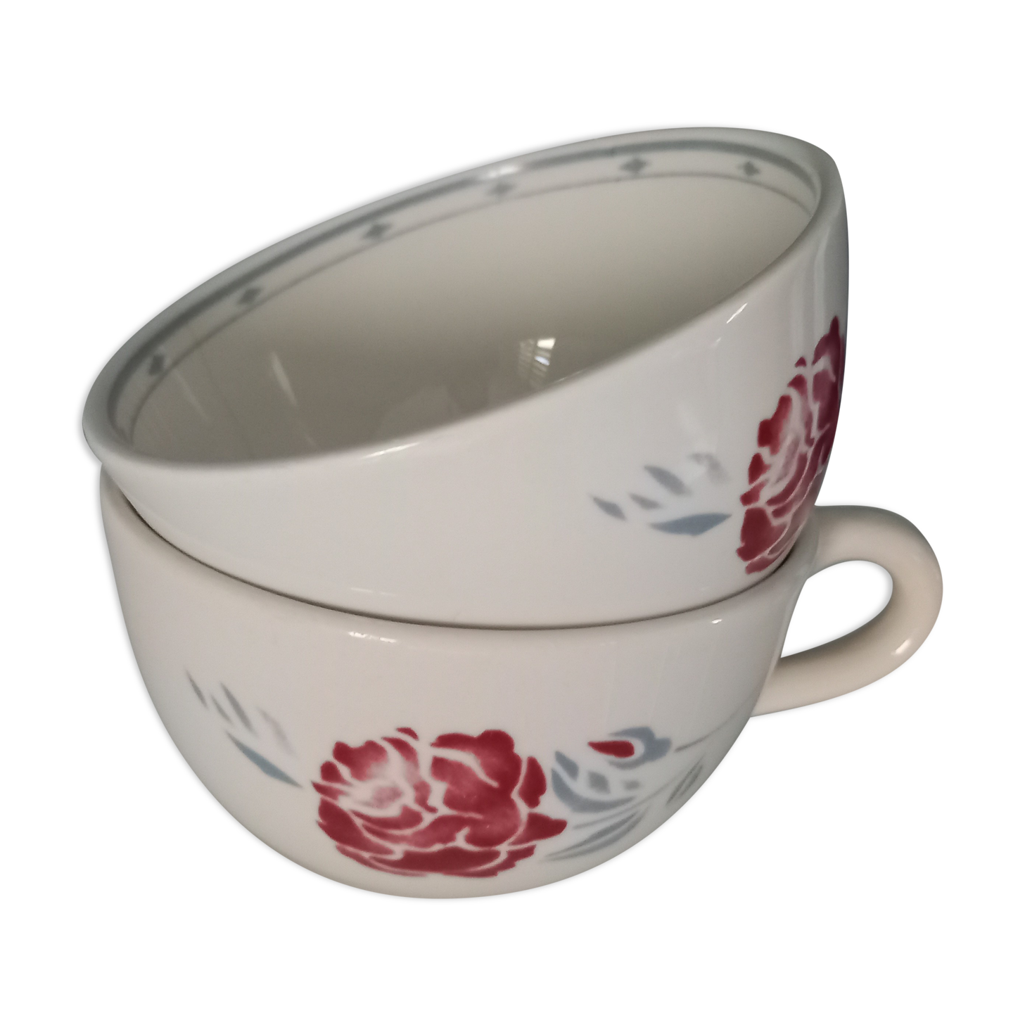 Duo of earthenware cups