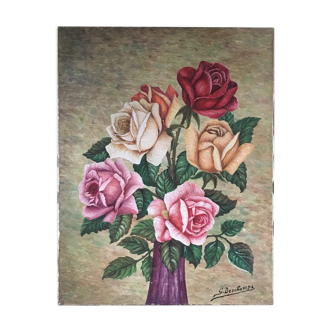 Tableau bouquet de roses