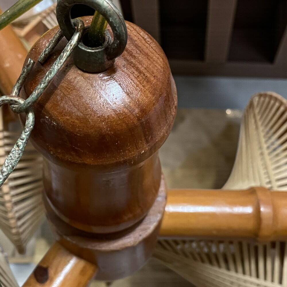 Rustic wooden chandelier