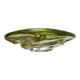 Mid-century modern crystal fruit bowl by Rene Delvenne for Val Saint Lambert, Belgium, 1960s.