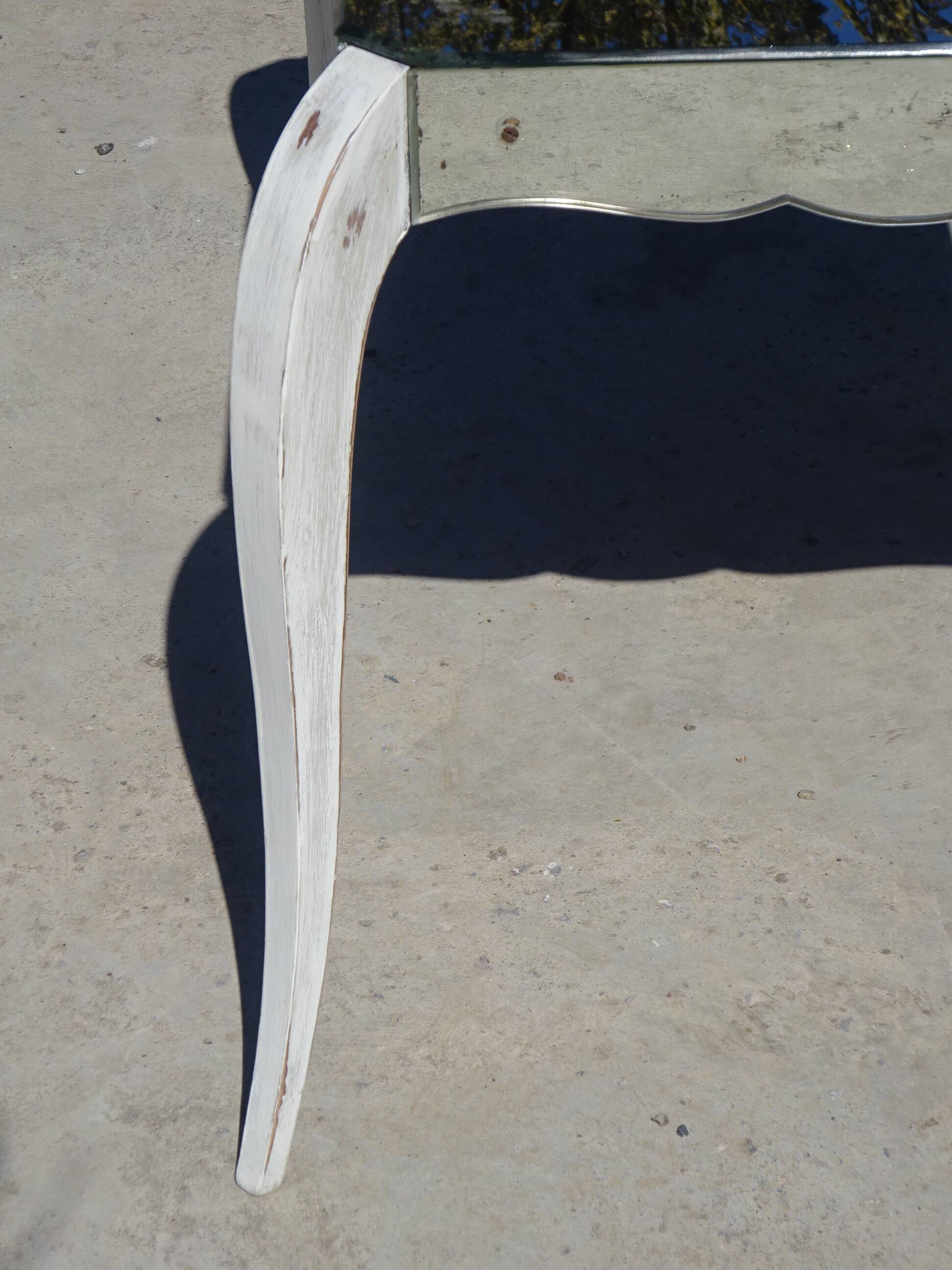 Mirror glass coffee table