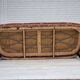 1950s, Danish 3-seater sofa, salmon/pink velour, furniture mesh.