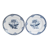 2 old Moss Rose J. Ridsway English porcelain plates
