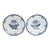 2 old Moss Rose J. Ridsway English porcelain plates