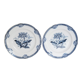 2 anciennes assiettes en porcelaine anglaise Moss Rose J. Ridsway