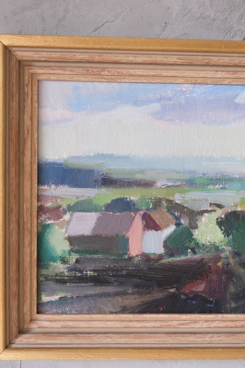 Helge Cardell, Swedish Modern Painting, 1960s, Oil on Canvas, Framed