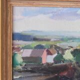 Helge Cardell, Swedish Modern Painting, 1960s, Oil on Canvas, Framed