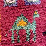Handmade red Moroccan Berber rug