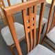 6 Scandinavian dining chairs in solid wood and grey fabric Denmark