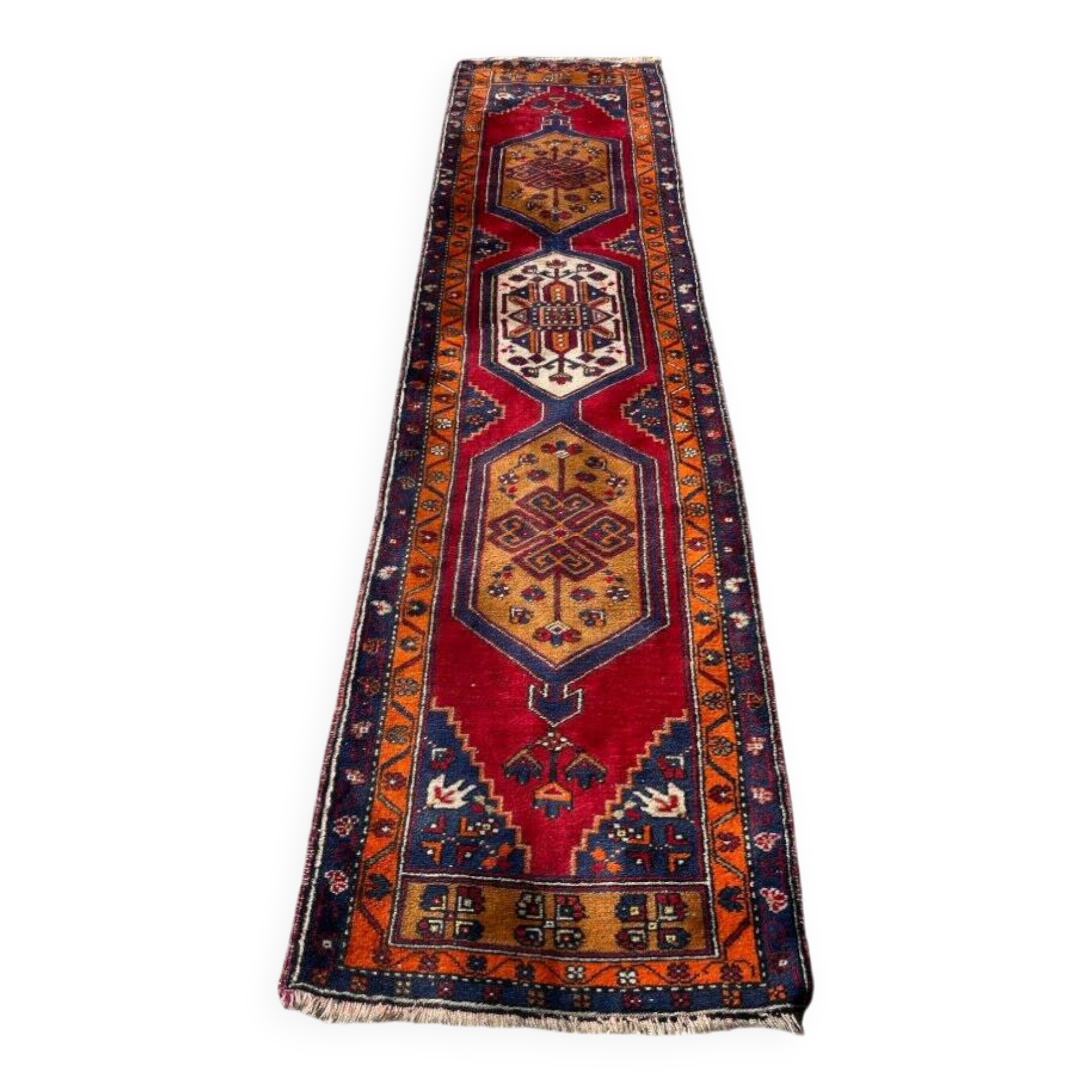 Long antique Persian carpet