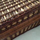 Two tone wicker suitcase