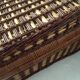 Two tone wicker suitcase