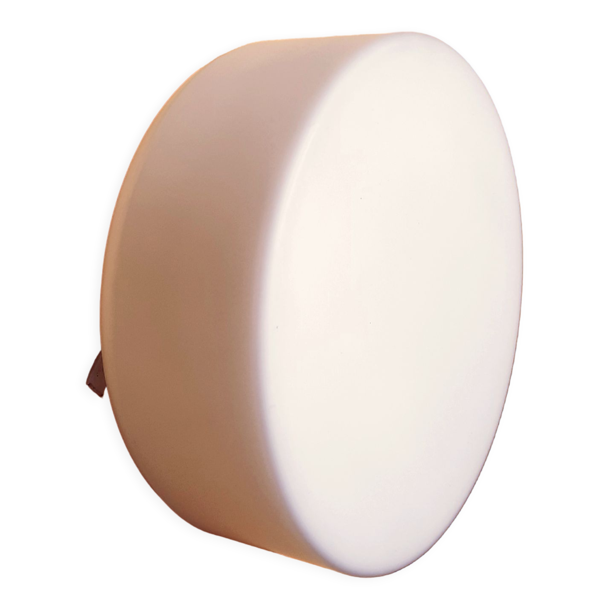 Italian ceiling lamp opaline cylinder Circa 1980