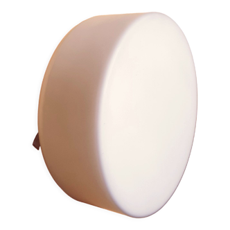 Italian ceiling lamp opaline cylinder Circa 1980