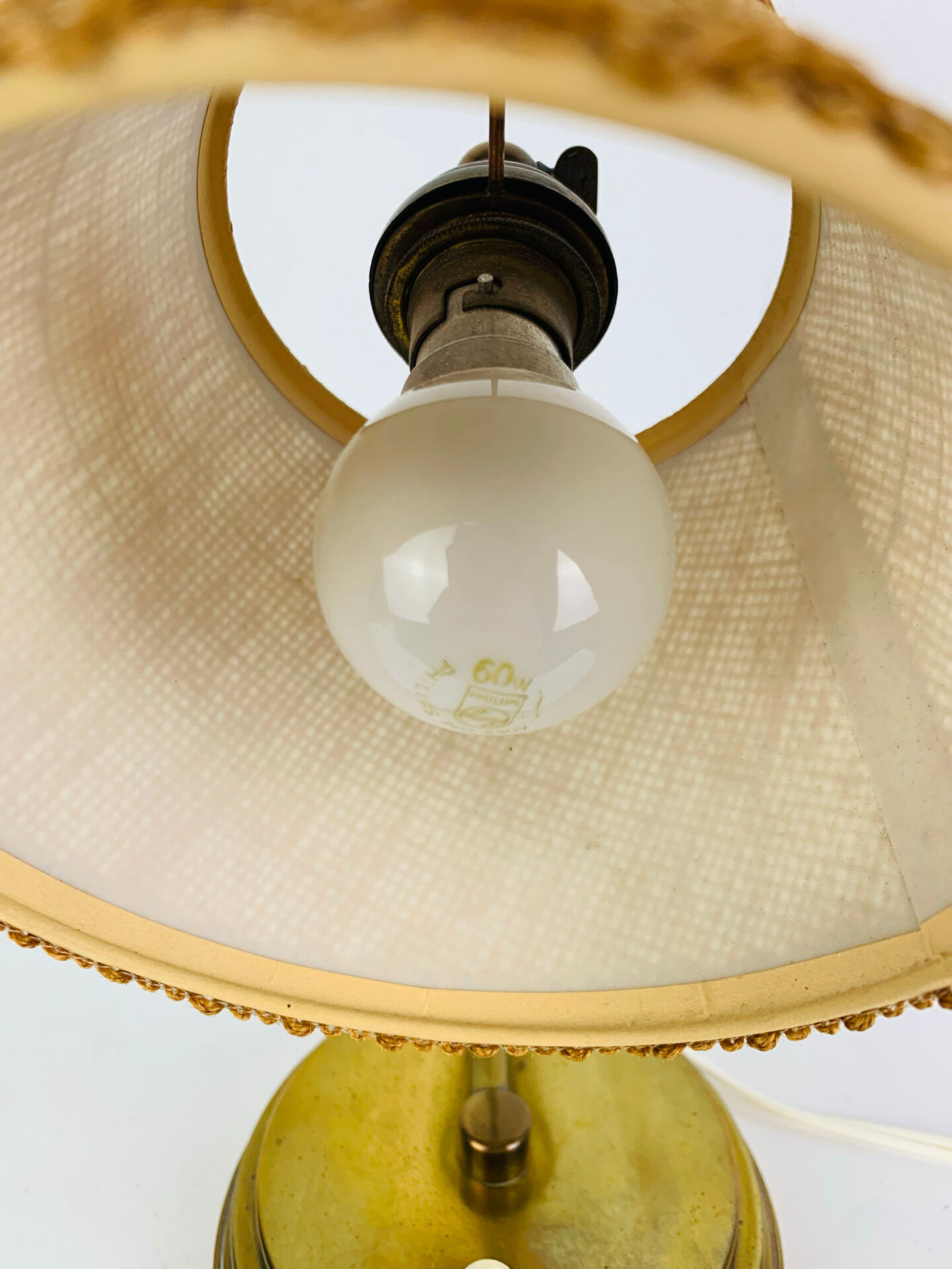 Lampe laiton art déco, années 40 