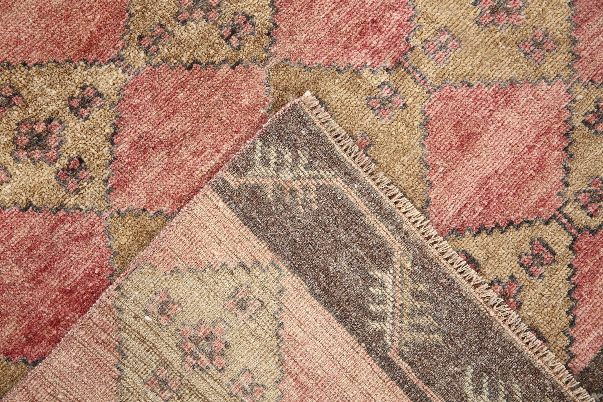 3x12 Vintage Turkish Runner Rug, 85x374Cm