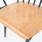 Set of two spindle back chairs, The Netherlands 1960's