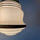 Suspension vintage globe in pink opaline with gold details