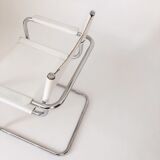 Metal and leather tubular chair