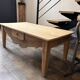 Table basse bois massif avec tiroir