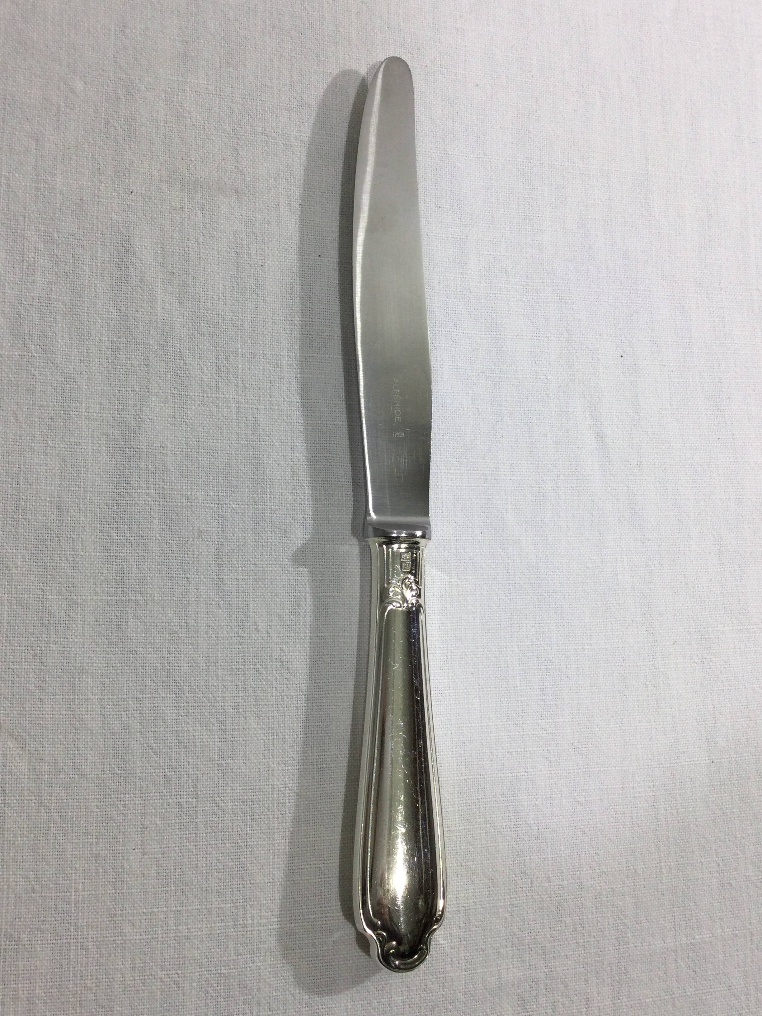 Christofle - Alfenide Silver Metal Knives