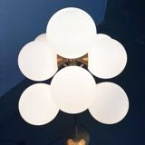 German brass floor lamp in Space Age style from the mid-century by Kaiser Leuchten, 1960s.