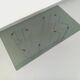 Table basse rectangulaire Space Age vintage en verre fumé et métal chromé