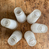 6 wall lamps cones art deco glass