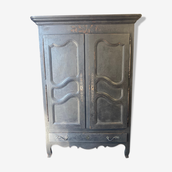 Armoire Louis XV patine noire