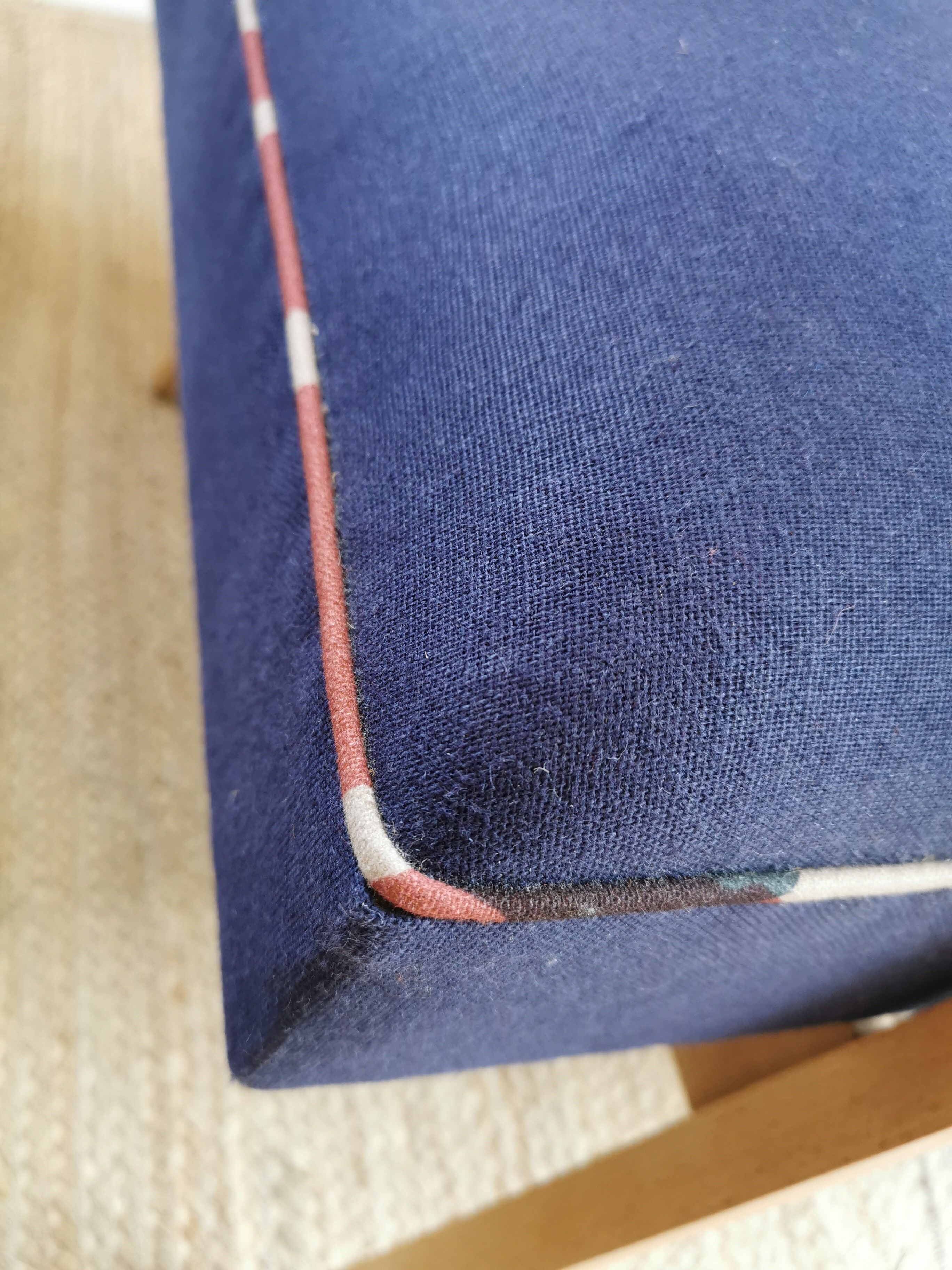 Pair of vintage armchairs renovated with natural materials