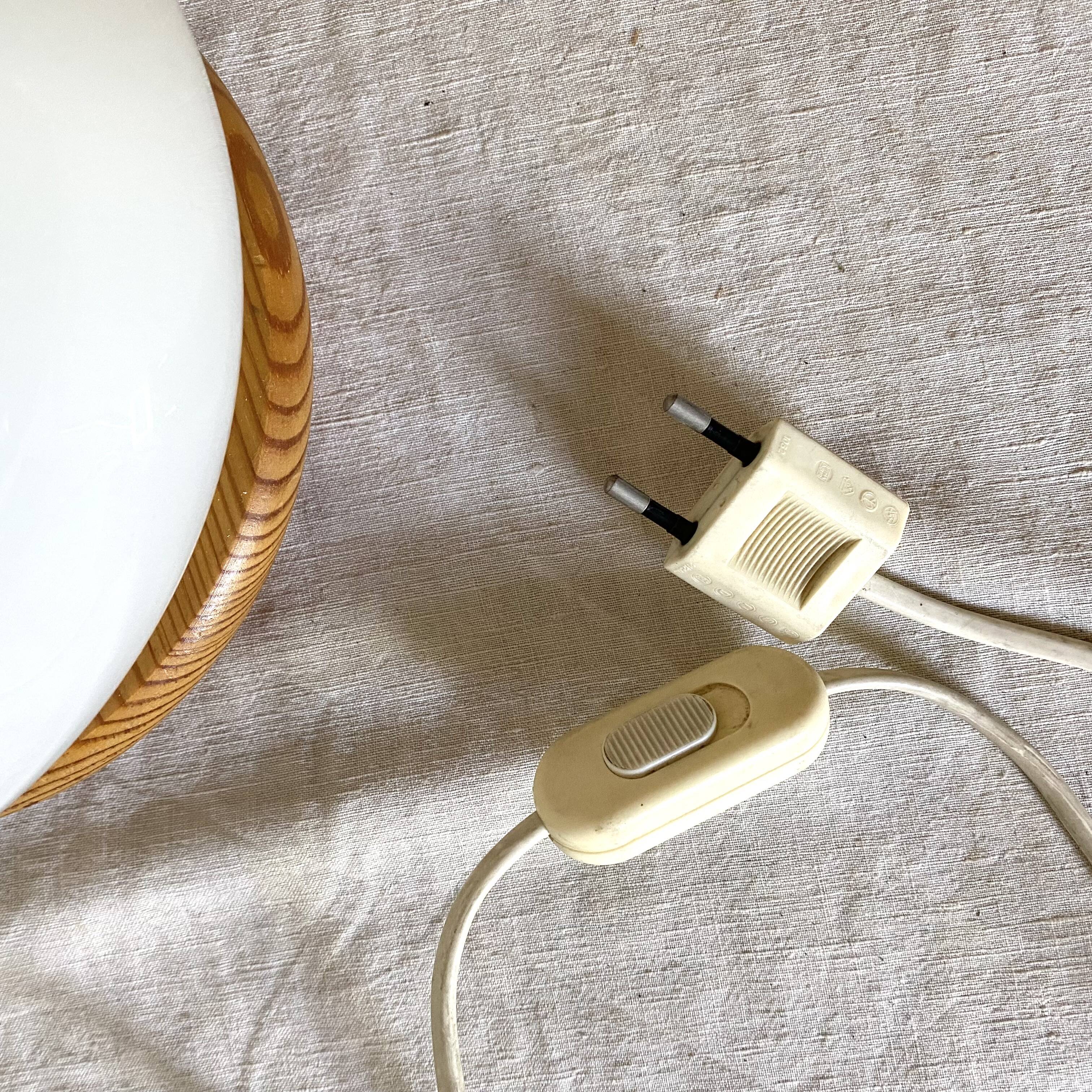 Opaline mushroom lamp, 1980s
