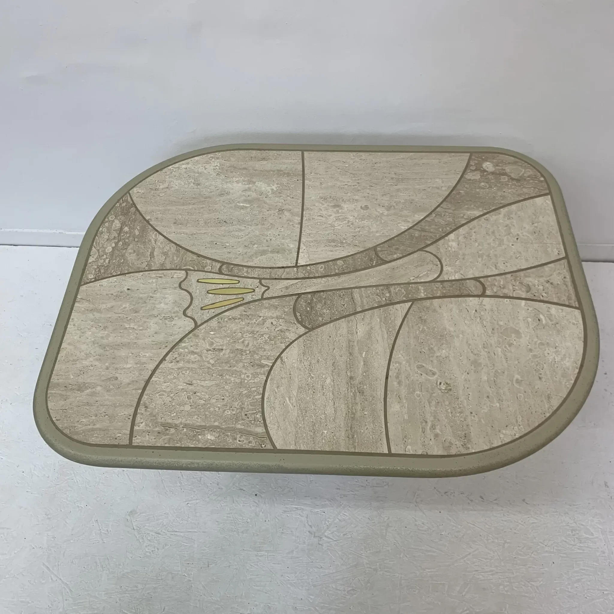 Mid-century design travertine coffee table, 1970s
