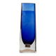 Swedish glass block vase from the mid-century by Aseda Sweden, 1960s.