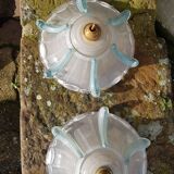 Vintage glass portable lamp or pendant lamp