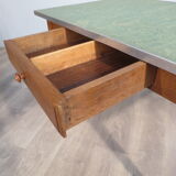 Oak and formica table, 50s