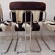 Set of 4 vintage Cucroma armchairs – Guido Faleschini – leather