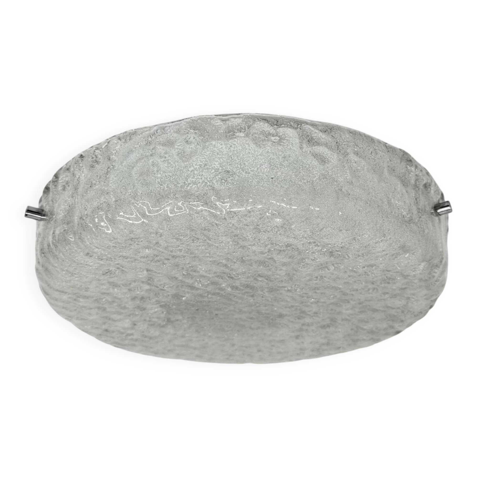 German vintage textured Murano glass flush mount, 1960s
