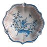 Lallier-Moustiers earthenware ashtray vintage hand-painted floral decoration