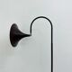 Hala Zeist Trumpet brown minimalist floor lamp, 1970s Dutch design
