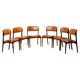 Set of 6 Danish rosewood dining chairs Model No 49 by Erik Buch