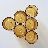6 Cristal d'Arques Luminarc Sweden amber glasses