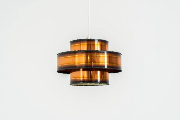 Pendel brutaliste en cuivre brûlé par Svend Aage Holm Sørensen (Danemark, années 1960).