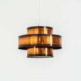 Pendel brutaliste en cuivre brûlé par Svend Aage Holm Sørensen (Danemark, années 1960).