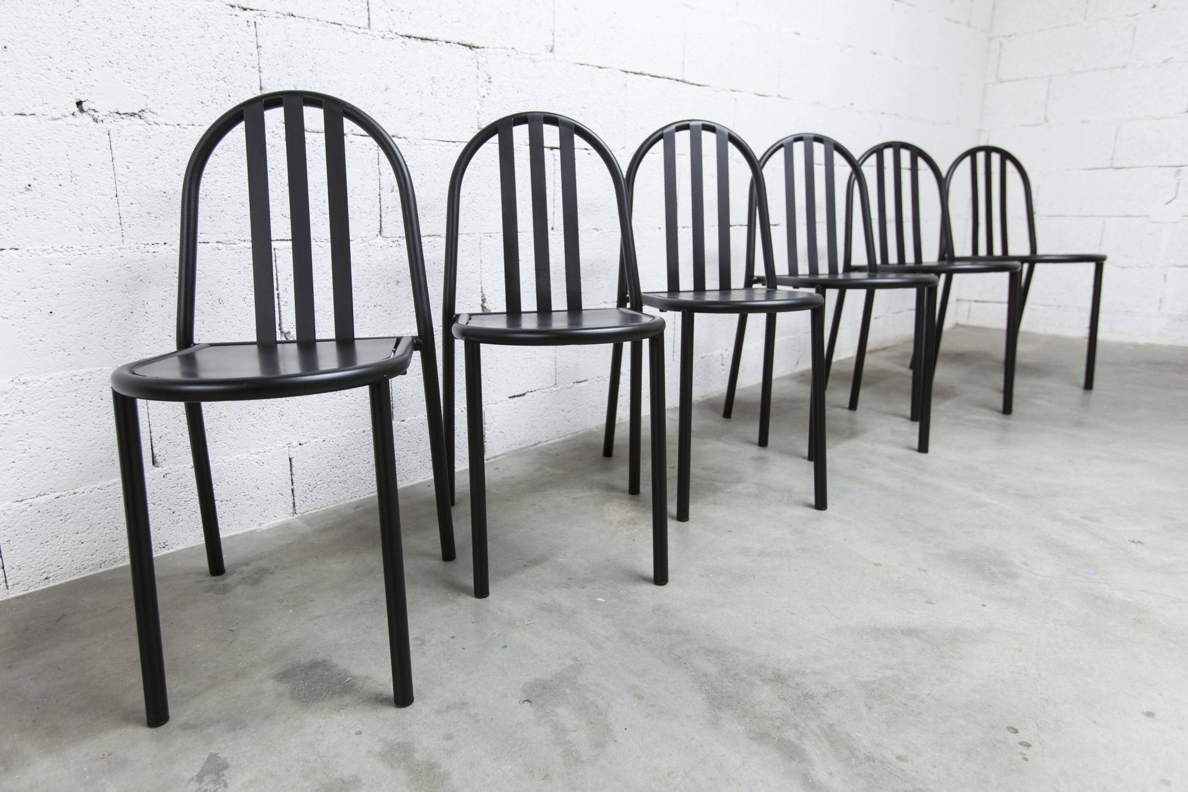 Set of 6 "202" model chairs by Robert Mallet Stevens 1980