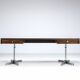Trau Arredamenti Metallici S.P.A. large desk rosewood Italy 1960