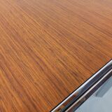 Pierre Paulin vintage square dining table in rosewood and metal