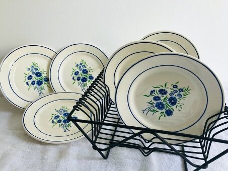 6 dessert plates - Faience Badonviller