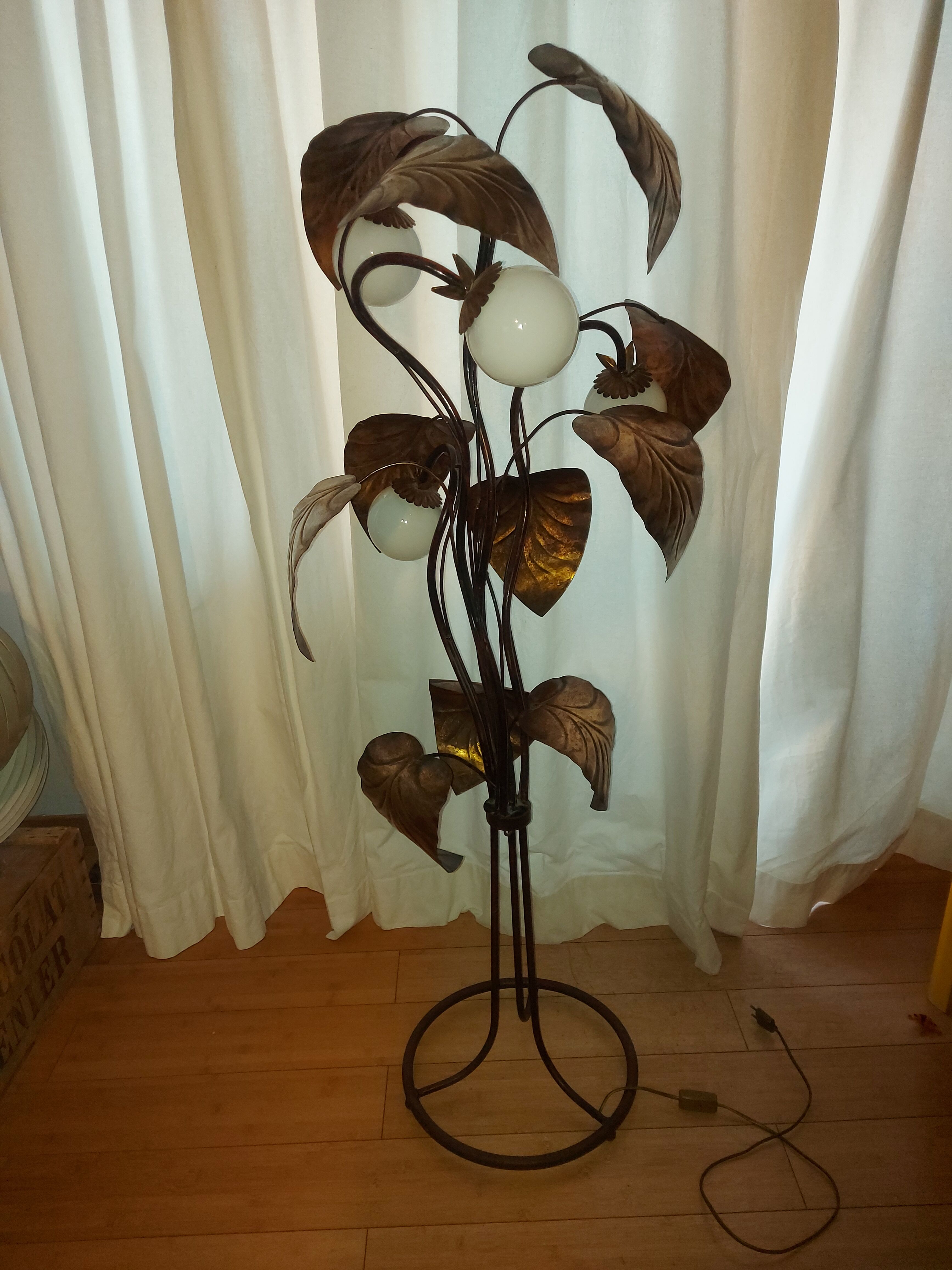 Floor lamp rhubarb leaf 70s