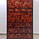 Mid Century Tall Boy or Secretary in tortoiseshell and lacquer by Ottini