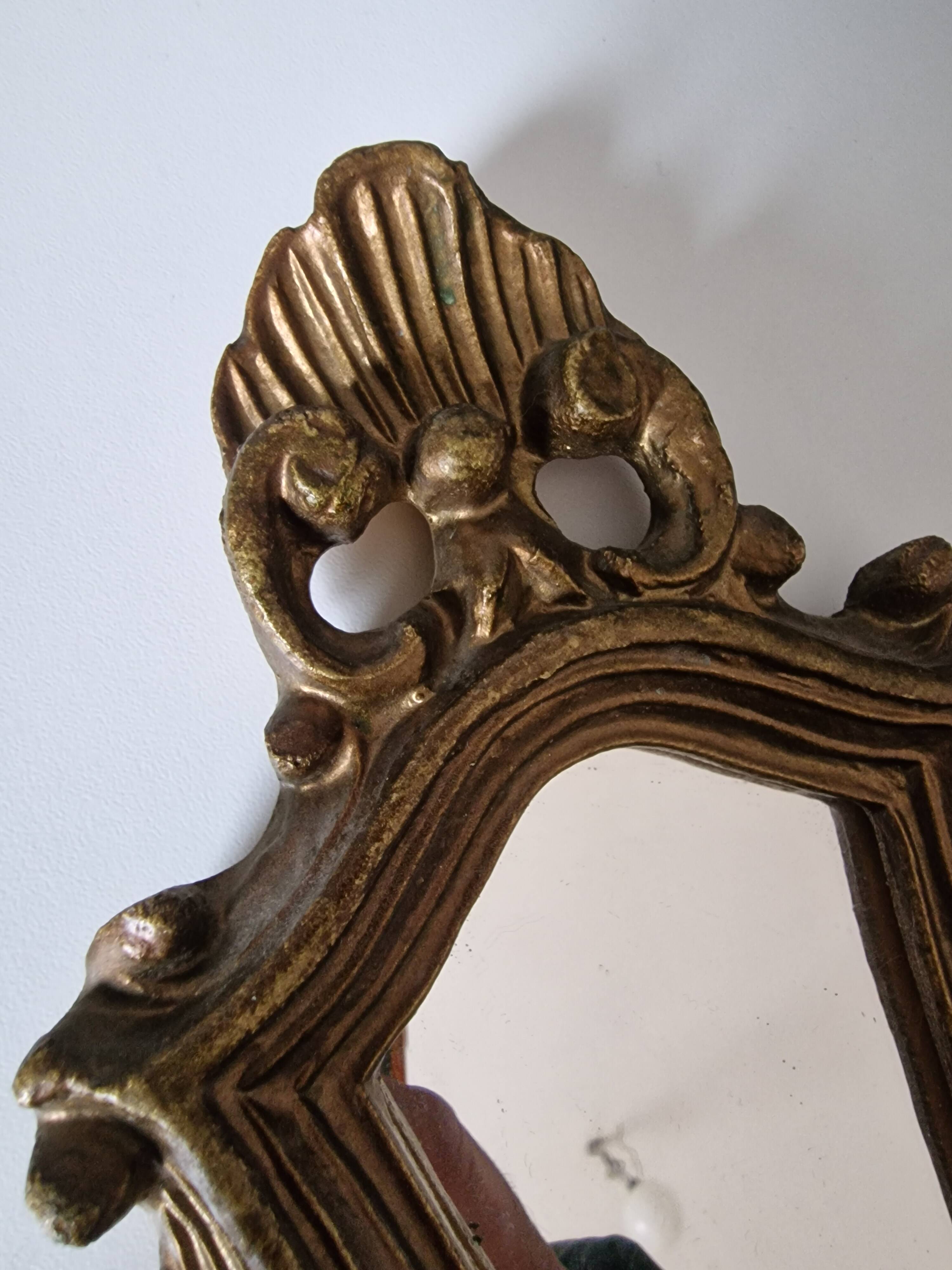 Small baroque style wall mirror 23cm